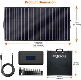 img 3 attached to Dexpole 100W Portable Solar Panel: Foldable Solar Charger Kit with Charge Controller, 4 Outputs Type-C/USB/DC - Ideal for Solar Generators, RVs, Phones, Laptops, Tablets, and Cameras