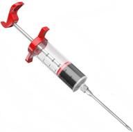 🔪 enhance flavor with plastic injector syringe kit - perfect for meat marinades and sauces! logo