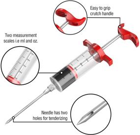 img 2 attached to 🔪 Enhance Flavor with Plastic Injector Syringe Kit - Perfect for Meat Marinades and Sauces!