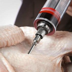 img 1 attached to 🔪 Enhance Flavor with Plastic Injector Syringe Kit - Perfect for Meat Marinades and Sauces!