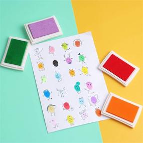 img 3 attached to 🎨 Dizdkizd Craft Ink Pad Set - 24 Color DIY Stamp Ink Pads for Rubber Stamps, Paper, Scrapbooking, Wood, Fabric, and Craft Supplies - Washable & Versatile