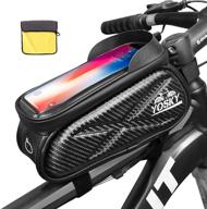 yosky bike phone bag: waterproof front frame pouch for iphone 13pro xs max, perfect for cycling storage logo