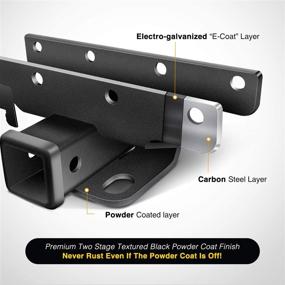 img 2 attached to Nilight - JK-61A 2-дюймовый задний бампер Tow Trailer Hitch Receiver Kit для Jeep Wrangler JK 2007-2018 года, 4-дверный и 2-дверный Unlimited, с проводкой 4-Pin (за исключением моделей JL)