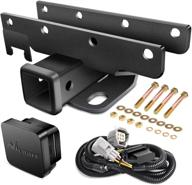 nilight - jk-61a 2-дюймовый задний бампер tow trailer hitch receiver kit для jeep wrangler jk 2007-2018 года, 4-дверный и 2-дверный unlimited, с проводкой 4-pin (за исключением моделей jl) логотип