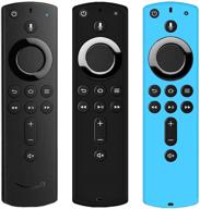 📱 black and blue shockproof silicone remote protective case - compatible with all-new 2nd gen alexa voice remote for f tv stick 4k, f tv stick (2nd gen), and f tv (3rd gen) - 2 pack logo