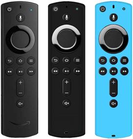 img 4 attached to 📱 Black and Blue Shockproof Silicone Remote Protective Case - Compatible with All-New 2nd Gen Alexa Voice Remote for F TV Stick 4K, F TV Stick (2nd Gen), and F TV (3rd Gen) - 2 Pack