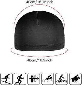 img 2 attached to 🧢 Boao 6-Piece Skull Caps Set - Sweat Wicking Running Hats for Men and Women