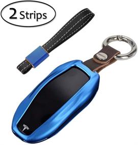 img 4 attached to AziPro Tesla Key Fob Cover Алюминиевый жесткий чехол для брелка без ключа с защитой для складного ключа, брелок для ключей, мужчины, женщины (Модель S & Ампуля)