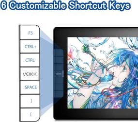 img 3 attached to VEIKK VK1200 Drawing Tablet with Screen: 11.6 inch Full-Laminated Drawing Monitor with 6 Shortcut Keys and 8192 Levels Tilt Function Pen for PC/Mac - Perfect for Anime Teaching (120%sRGB)