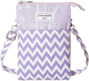 img 4 attached to AOCINA Wallet Canvas Crossbody Purple