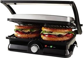 img 3 attached to 🥪 Sunbeam Small Panini Maker CKSBPM5020 - Black