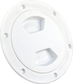 img 1 attached to 🚪 JR Products 31025 White Access/Deck Plate - 5 Inch