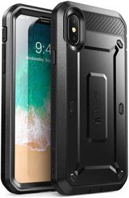 img 4 attached to 🦄 SUPCASE [Unicorn Beetle Pro Series] Full-Body Rugged Holster Case for iPhone Xs/X - Built-In Screen Protector & Kickstand - 5.8 inch - 2017/2018 Release (Black)