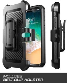 img 1 attached to 🦄 SUPCASE [Unicorn Beetle Pro Series] Full-Body Rugged Holster Case for iPhone Xs/X - Built-In Screen Protector & Kickstand - 5.8 inch - 2017/2018 Release (Black)