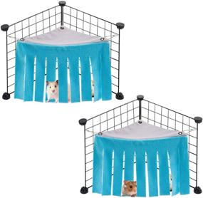 img 4 attached to 🏠 MEWTOGO 2 Pack Small Pet Hideaway Corner – Cozy Toy Cage for Guinea Pigs, Hamsters, Chinchillas, Rabbits, and More (2 Colors)