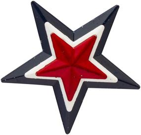 img 4 attached to 🌟 Alloy Red and Blue Star Lapel Pin Brooch for Knighthood