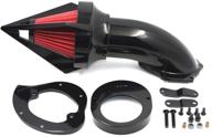 httmt- glossy black diamond air cleaner intake kit compatible with vstar v-star 650 1986-2012 [p/n: mt225c-004] logo