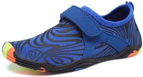 img 4 attached to 👟 Fanture Lightweight Comfort Athletic W Blue 34 Boys' Shoes: Perfect for Outdoor Activities