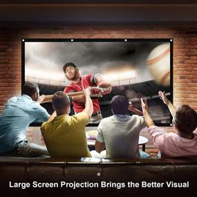 img 2 attached to 🎬 Samzuy Portable Projection Movie Screen - 100 Inch 4K HD 16:9 Foldable Anti-Crease Wrinkle-Free Projector Screen for Home Theater, Outdoor & Indoor Use
