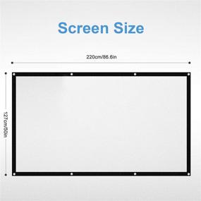img 3 attached to 🎬 Samzuy Portable Projection Movie Screen - 100 Inch 4K HD 16:9 Foldable Anti-Crease Wrinkle-Free Projector Screen for Home Theater, Outdoor & Indoor Use