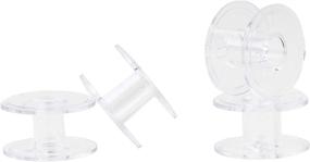 img 1 attached to 🧵 Transparent Class 15 Singer Bobbins, Pack of 4 - Efficient Sewing Accessory