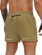 🏃 ododos quick dry men's 3-inch running shorts with zipper pocket - lightweight athletic workout gym shorts logo