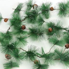 img 1 attached to 🎄 Shop the COCOBOO 6.56ft Christmas Garland for Festive Winter Xmas Party Decorations