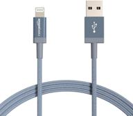 🔌 amazon basics dark gray 6-ft usb-a to lightning cable for iphone/ipad, mfi certified charger logo