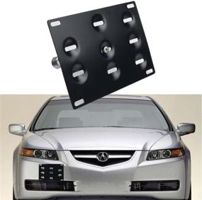 img 3 attached to Держатель номерного знака Dewhel Sport Front Bumper Tow Hook License Plate Mount Bracket Holder для Honda S2000 AP1 AP2 FIT Acura TL - простая установка с помощью болтов