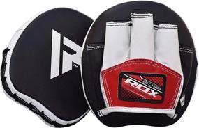 img 4 attached to 🥊 RDX Boxing Pads Mini Focus Mitts: Maya Hide Leather Micro Hook and Jab Hand Pads for Effective Kickboxing and MMA Training