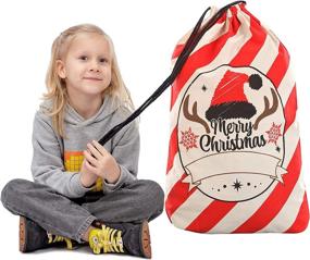 img 3 attached to 🎁 Customizable Christmas Drawstring Package Supplies: Spice Up Your Gifts with a Personalized Touch!