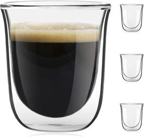 img 4 attached to ☕ Enhance Your Espresso Experience with JoyJolt Javaah Espresso Glasses (2oz)