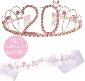 img 4 attached to 🎉 20th Birthday Tiara and Sash Pink: Celebrate in Style with Happy 20th Birthday Party Supplies!