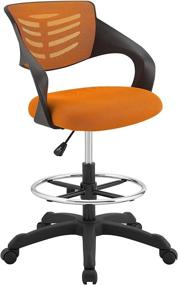 img 3 attached to Optimized Modway Thrive Drafting Chair for Standing Desks - Tall Office Chair in Vibrant Orange