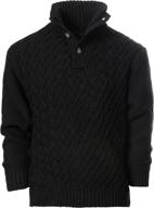 👦 gioberti pullover knitted sweater: classic black boys' clothing essential logo