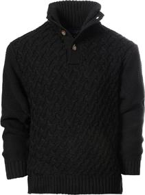 img 4 attached to 👦 Gioberti Pullover Knitted Sweater: Classic Black Boys' Clothing Essential