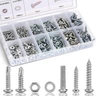 🔩 accessbuy m2 m3 m4 self-drilling screw & tapping screw assortment kit - 400pcs all phillips head screws, nuts, bolts, washers - drive wood screw set logo