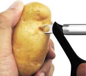 img 1 attached to 🥕 Ulwae Ultra Sharp Kitchen Vegetable Peeler: Best Potato Peeler, Y Peeler with Non-Slip Handles for Apples, Carrots, Cucumbers - Dishwasher Safe