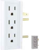 🔌 ge 6-outlet extender: transform 2 outlets into 6 with side access wall tap, indoor rated, ul listed – white, 54543 logo