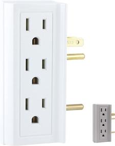 img 4 attached to 🔌 GE 6-Outlet Extender: Transform 2 Outlets into 6 with Side Access Wall Tap, Indoor Rated, UL Listed – White, 54543