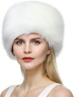 dikoaina faux fur cossack russian style hat: stay warm in style with winter hats for women logo