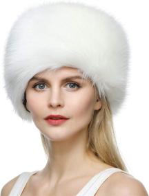 img 4 attached to Dikoaina Faux Fur Cossack Russian Style Hat: Stay Warm in Style with Winter Hats for Women