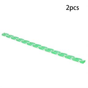 img 1 attached to Fielect 2Pcs 6Mmx250Mm Acrylic Rod Green Twisted Line Solid Acrylic Round Rod PMMA Bar