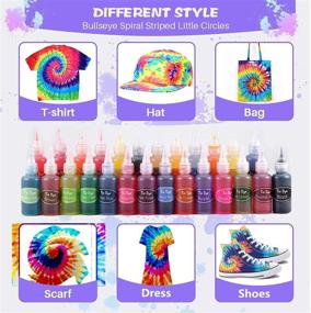 img 1 attached to 🎨 DIY Tie Dye Kit - 26 Colors Tie Dye Pigments Set for Kids Shirt Fabric - 195 Pack Tie Dye Party Supplies with 8 Paint Markers Pens, Aprons, Gloves, Rubber Bands, Tablecloths - Ideal for Arts, Crafts, and Handmade Projects