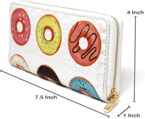 img 3 attached to 💃 Stunning Women's Holographic 3D Long Clutch Wallet with Zipper Closure- Stylish Card Slots & Coin Pouch Included