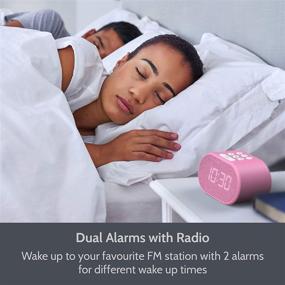 img 1 attached to Alarm Clock Bedside Non Ticking LED Backlit Alarm Clock With USB Charger &Amp Home Audio