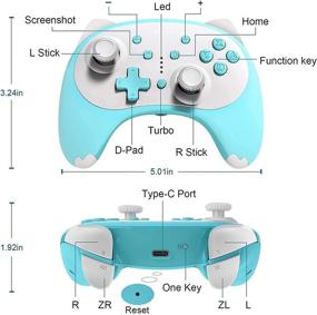 img 1 attached to 🎮 KINGEAR Cartoon Kitty Controller - Wireless PC Gaming Controller for Switch, Ideal Gifts for Women and Men - Perfect for Graduation, Easter, Birthdays, and Parties!