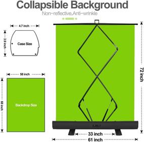 img 3 attached to 📸 Emart Green Screen: Portable Retractable Chromakey Backdrop for Studio-Quality Live Game, Streaming, and Zoom Experiences