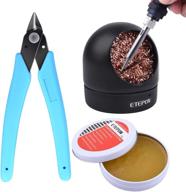 🔧 etepon 3-in-1 soldering tool accessories: wire cutter pliers, solder flux paste, tip cleaner (pack of 3) logo