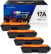 🖨️ gpc image compatible toner cartridge replacement for hp 17a cf217a - compatible with laserjet pro m102a m102w & pro mfp m130nw m130a m130fn m130fw series printer tray (pack of 4 black) logo